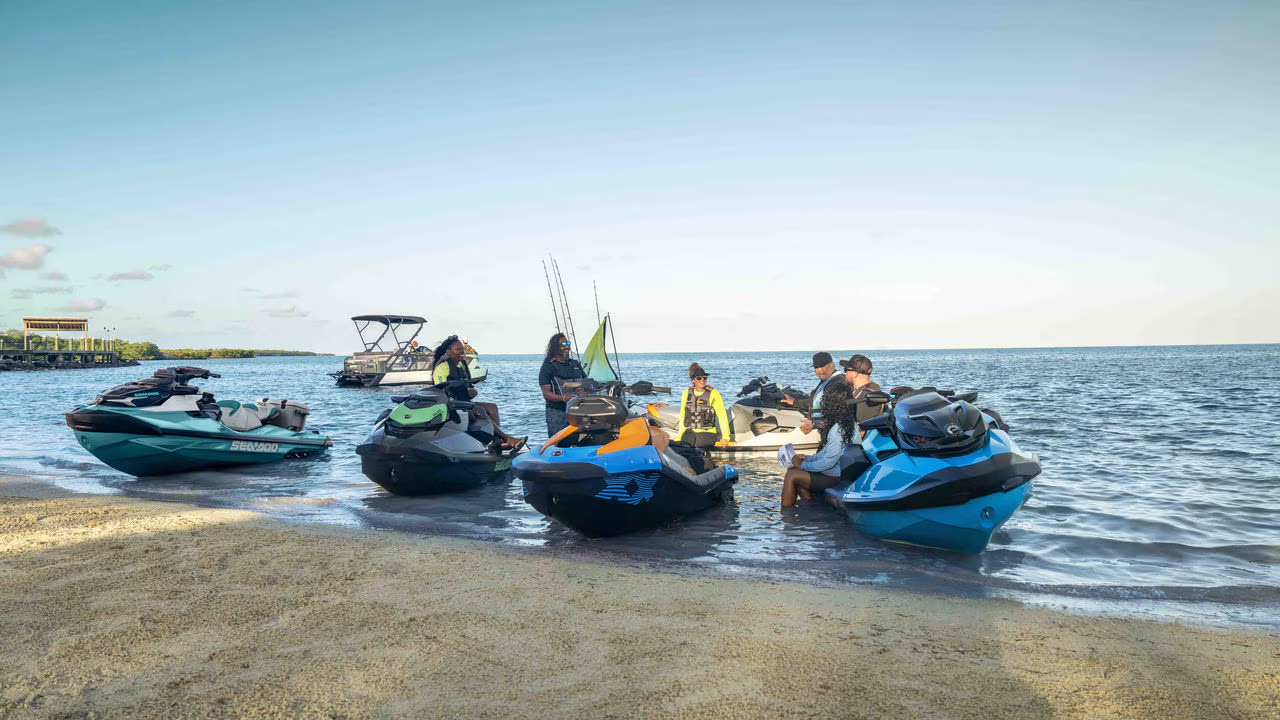 Sea-Doo personal watercraft at the beach